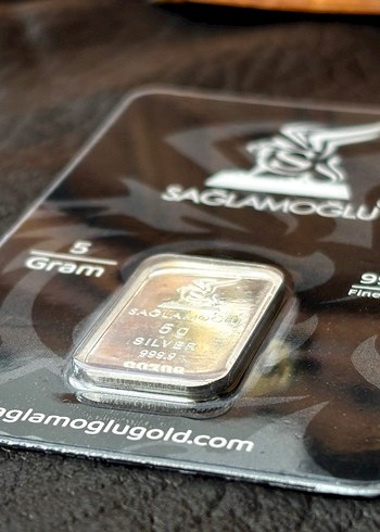999.9 Ayar 5Gram Külçe Gümüş Kolye Ucu - Görsel 2