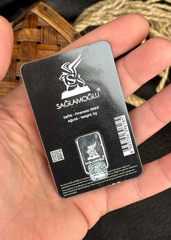 999.9 Ayar 5Gram Külçe Gümüş Kolye Ucu - Görsel 7