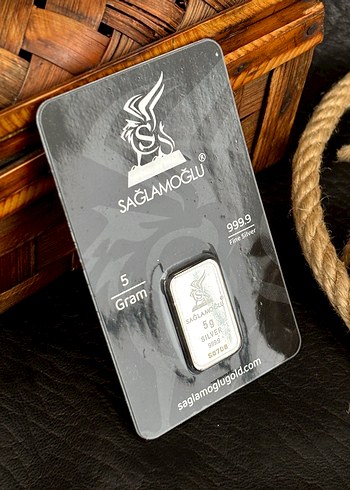 999.9 Ayar 5Gram Külçe Gümüş Kolye Ucu - Görsel 4