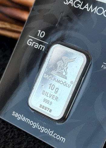 999.9 Ayar 10Gram Külçe Gümüş Kolye Ucu - Görsel 2