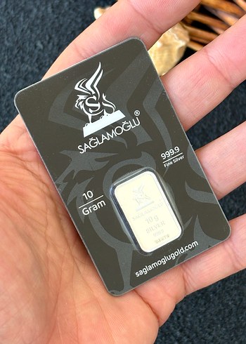 999.9 Ayar 10Gram Külçe Gümüş Kolye Ucu - Görsel 5