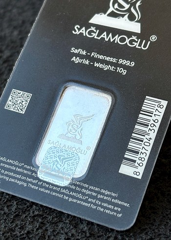 999.9 Ayar 10Gram Külçe Gümüş Kolye Ucu - Görsel 7