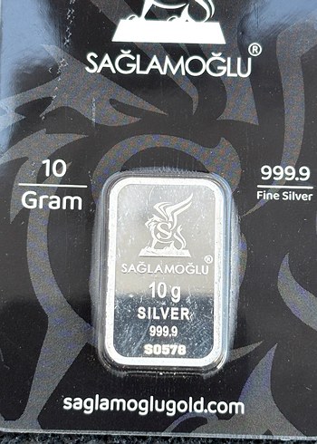 999.9 Ayar 10Gram Külçe Gümüş Kolye Ucu - Görsel 6