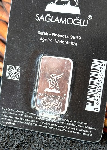 999.9 Ayar 10Gram Külçe Gümüş Kolye Ucu - Görsel 7