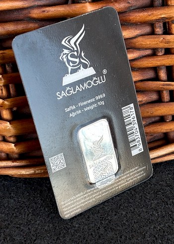 999.9 Ayar 10Gram Külçe Gümüş Kolye Ucu - Görsel 8