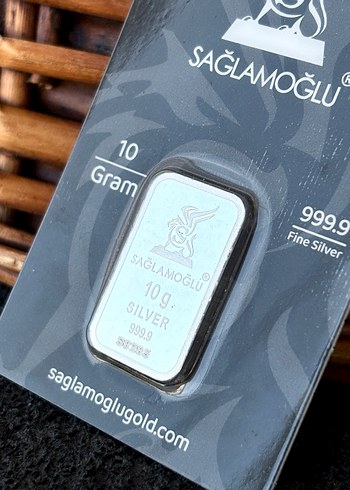 999.9 Ayar 10Gram Külçe Gümüş Kolye Ucu - Görsel 2