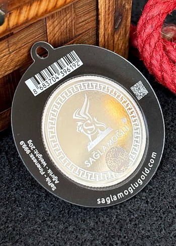 999.9 Ayar Külçe Gümüş Kolye Ucu - Görsel 8