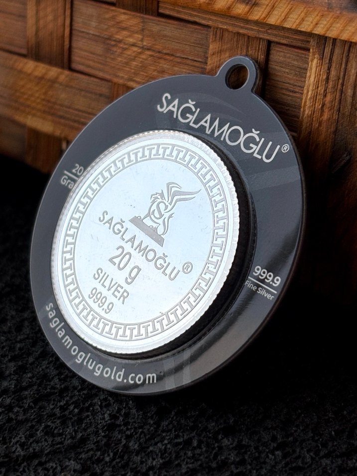 999.9 Ayar Külçe Gümüş Kolye Ucu - Görsel 5