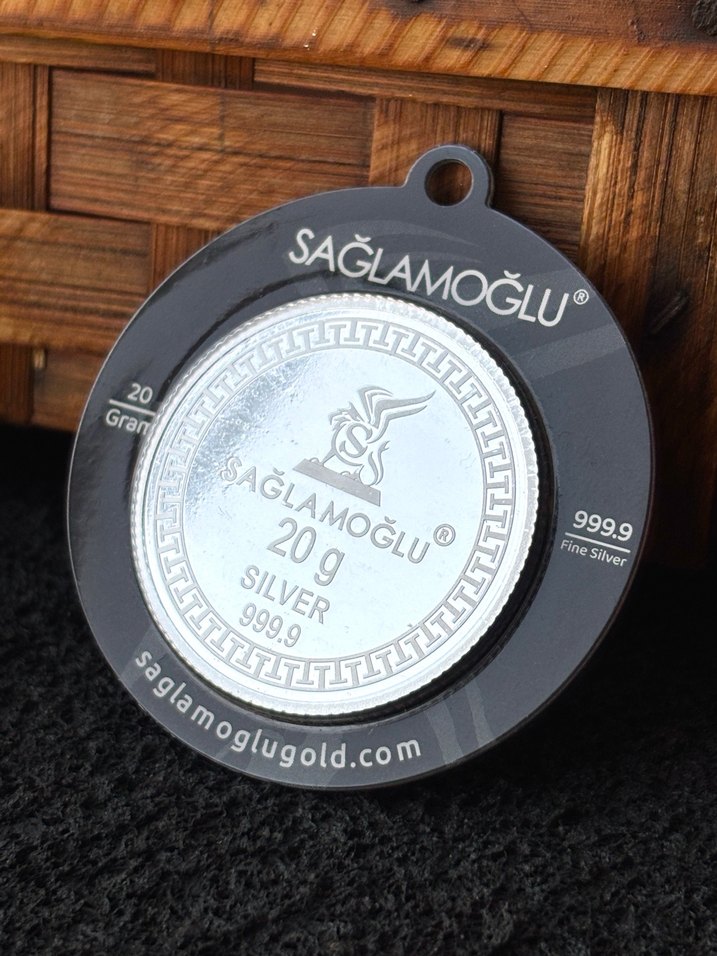 999.9 Ayar Külçe Gümüş Kolye Ucu - Görsel 2