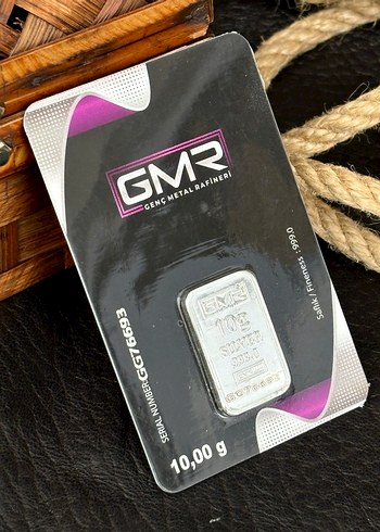 10 gram GMR Külçe Gümüş Metal Rafineri - Görsel 8