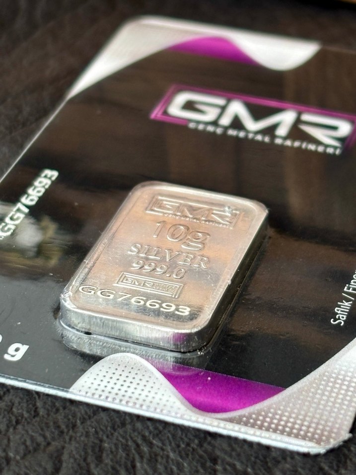 10 gram GMR Külçe Gümüş Metal Rafineri - Görsel 3