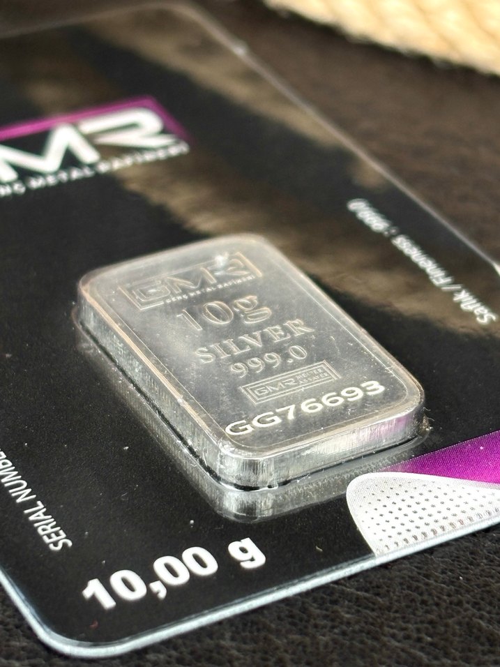 10 gram GMR Külçe Gümüş Metal Rafineri - Görsel 2