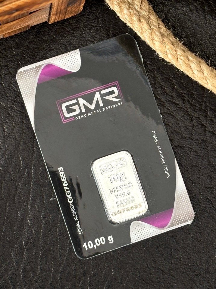 10 gram GMR Külçe Gümüş Metal Rafineri - Görsel 5