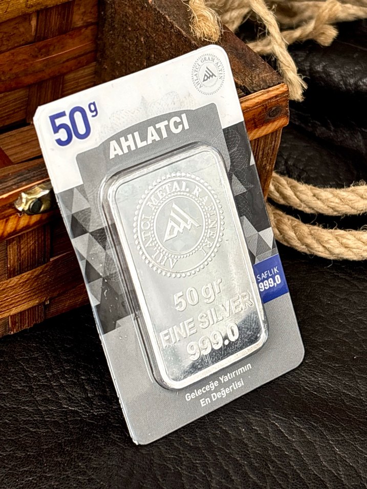 999.0 Ayar 50 Gram Külçe Gümüş - Görsel 4