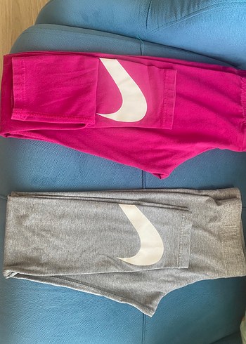 Nike Pembe gri tayt tayt takımı