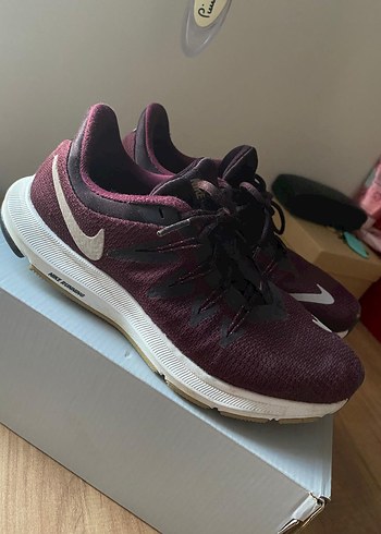 Bordo Bağcıklı Kadın Spor Ayakkabı