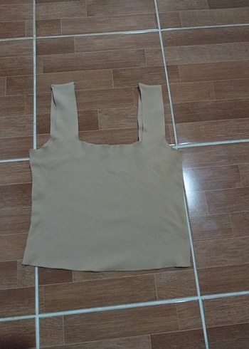 Düz Bej Straplez Kadın Atlet