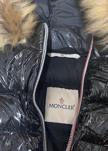 Moncler orjinal Kadın Siyah Parlak Mont - Görsel 2