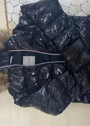 Moncler orjinal Kadın Siyah Parlak Mont - Görsel 3