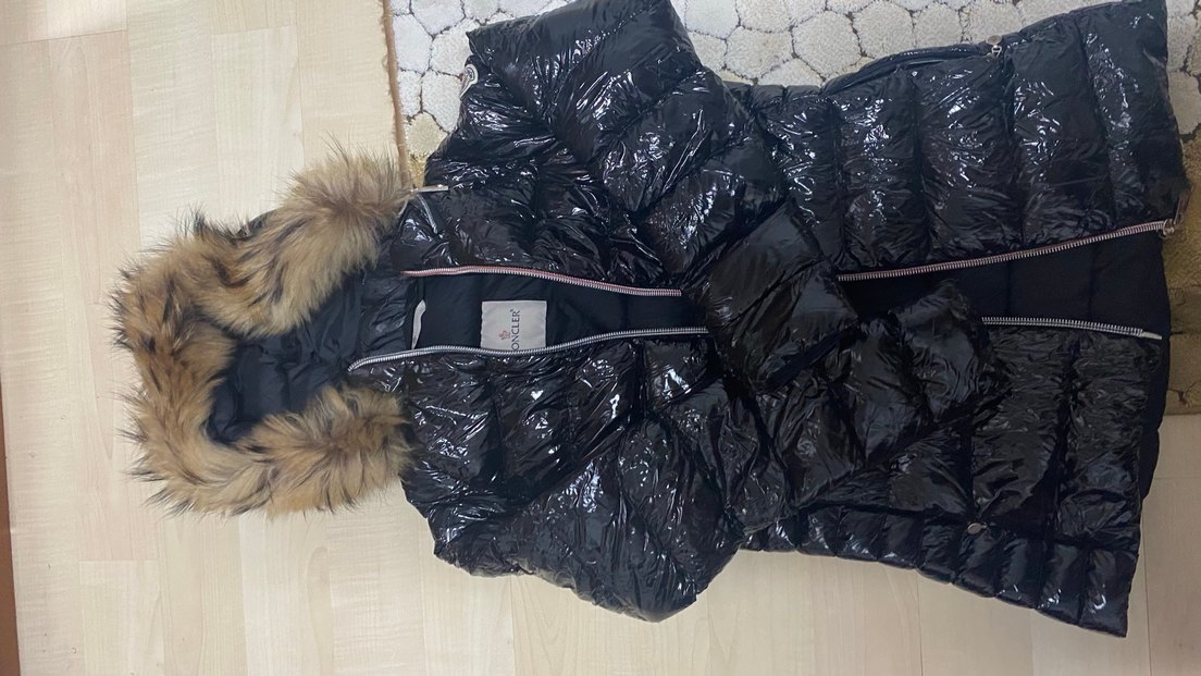 Moncler  orjinal Kadın Siyah Parlak Mont - Görsel 3