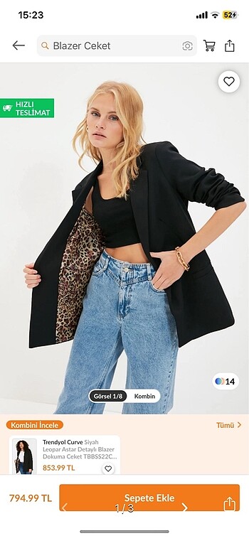 blazer ceket hic giymedim defosu yoktur