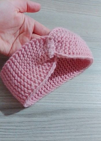 Beden pembe örgü bandana