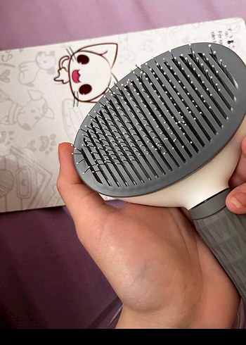 Gri Kedi-köpek Tüy Toplama Fırçası - Görsel 4