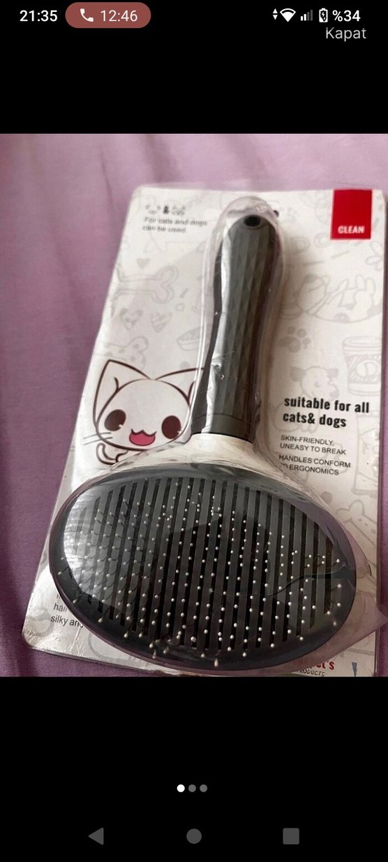 Gri Kedi-köpek Tüy Toplama Fırçası - Görsel 2