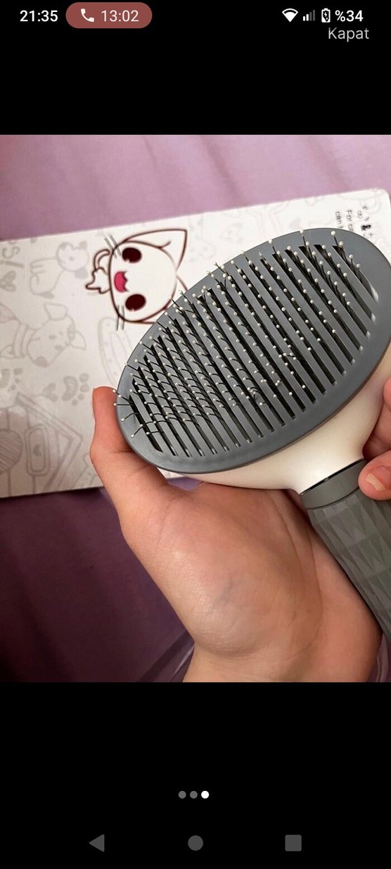 Gri Kedi-köpek Tüy Toplama Fırçası - Görsel 4