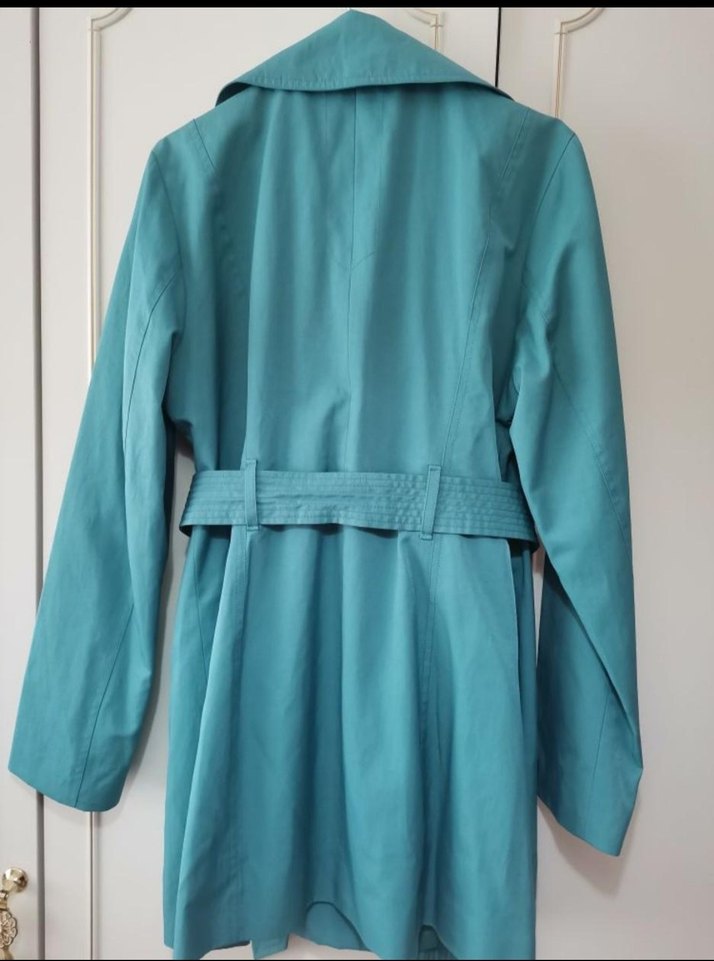 Nine west Turkuaz Düğmeli Kadın Trençkot - Görsel 2