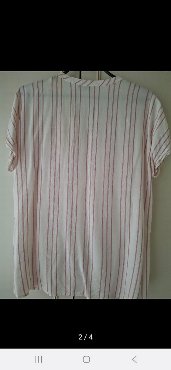 Lcw V Yaka Düğmeli Pamuklu Kadın Gömlek - Görsel 2