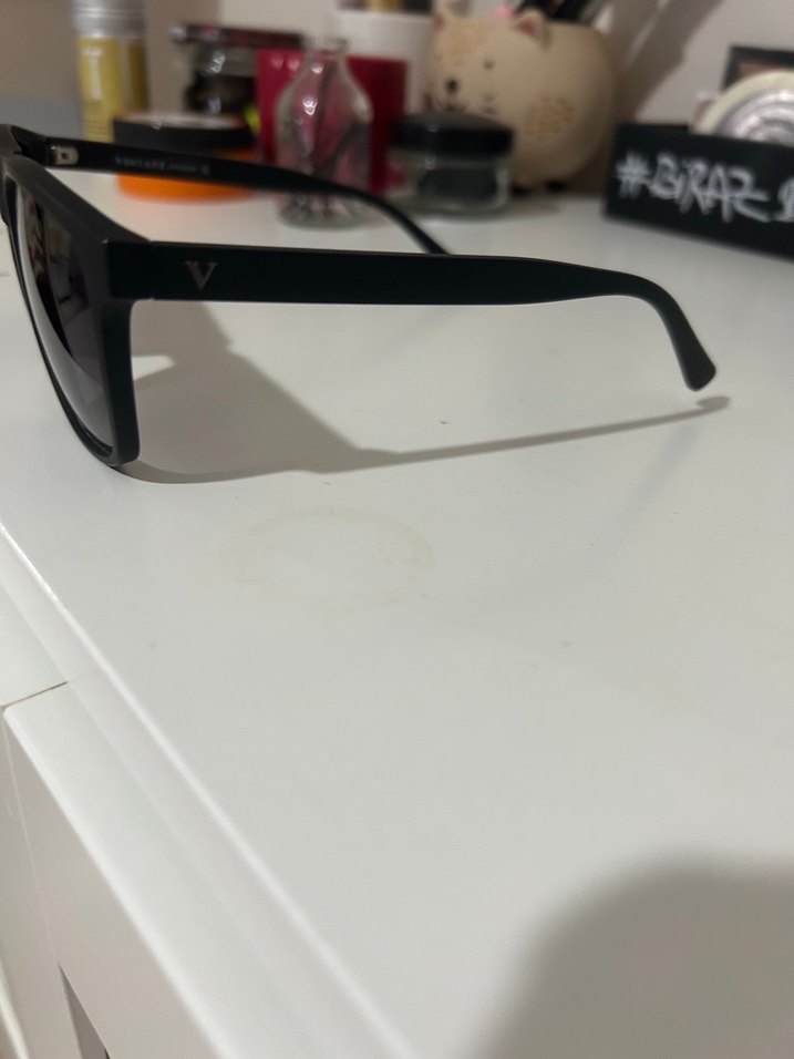 Vintage Vts Marka-Siyah  Unisex Güneş Gözlüğü - Görsel 3