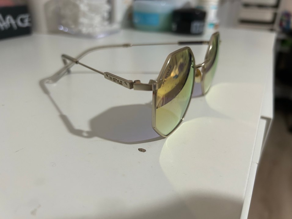 Aynalı Pembe-Sarı Kadın Güneş Gözlüğü - Görsel 4