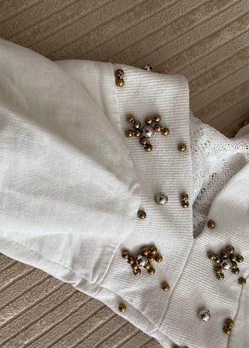 Trendyol & Milla Kadın Beyaz Dantel Kollu Sweatshirt