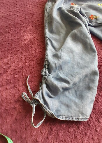 Nakışlı Mavi Kadın Denim bluz - Görsel 7