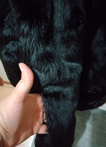 44 Beden siyah Renk H&M peluş kürk