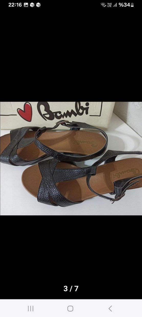 Siyah Yılan Desenli Kadın Dolgu Topuklu Sandalet - Görsel 3