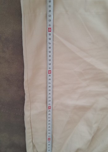 Bej Keten Yüksek Bel Rahat Kesim Şort - Görsel 6