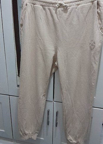 Bej Rahat Kesim Kadın Eşofman Altı - Görsel 3