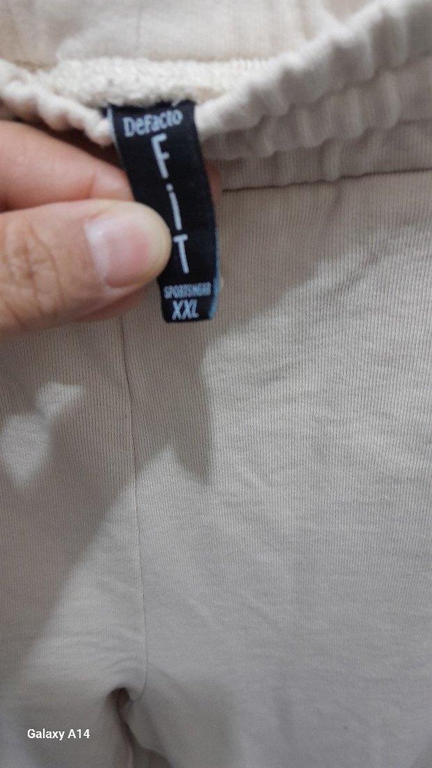 Bej Rahat Kesim Kadın Eşofman Altı - Görsel 4