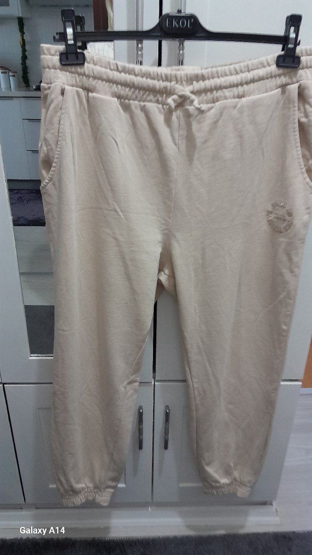 Bej Rahat Kesim Kadın Eşofman Altı - Görsel 2