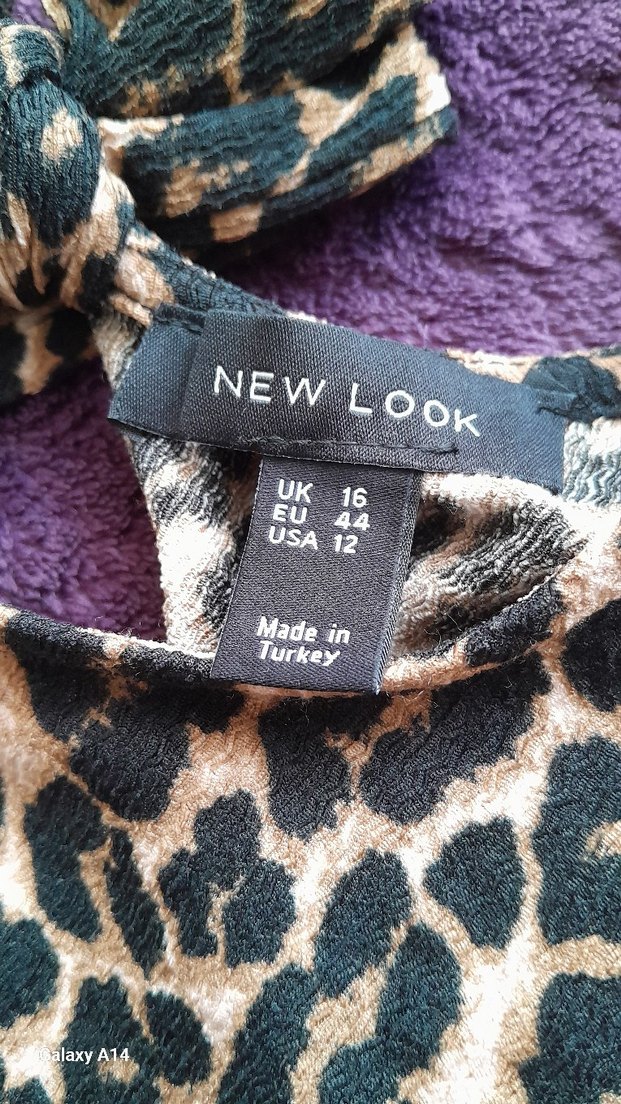 Kahverengi Leopar Desenli Uzun Elbise - Görsel 5