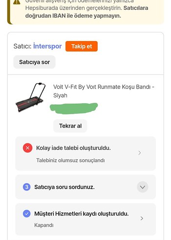 Voit V-Fit By Voit Runmate Koşu Bandı Siyah