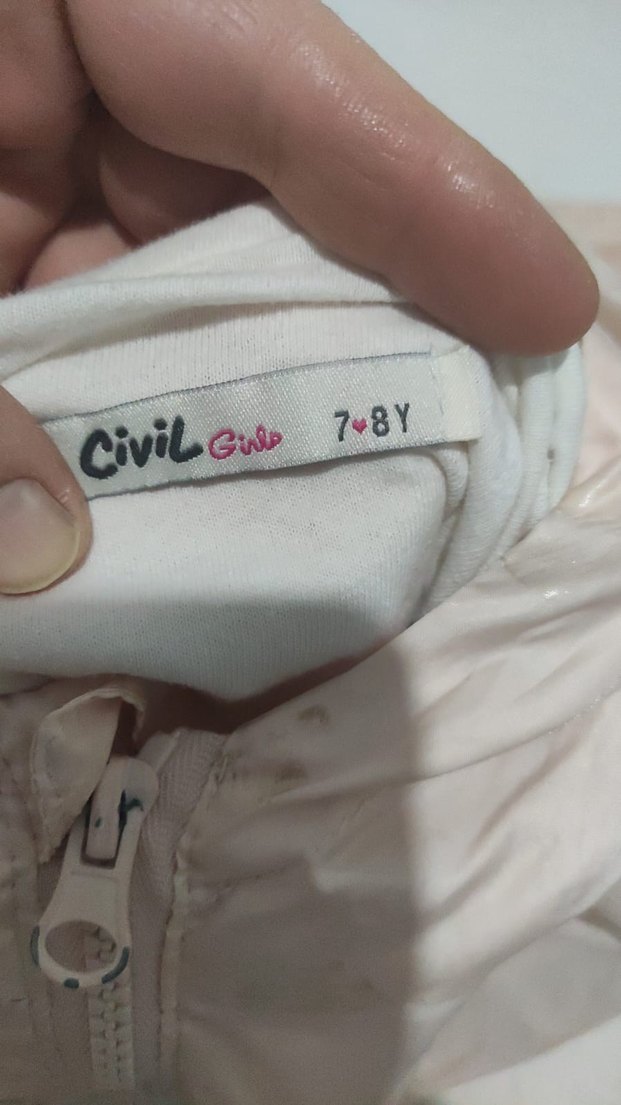 Kız Çocuk Parlak Pembe Kapüşonlu Yağmurluk - Görsel 2