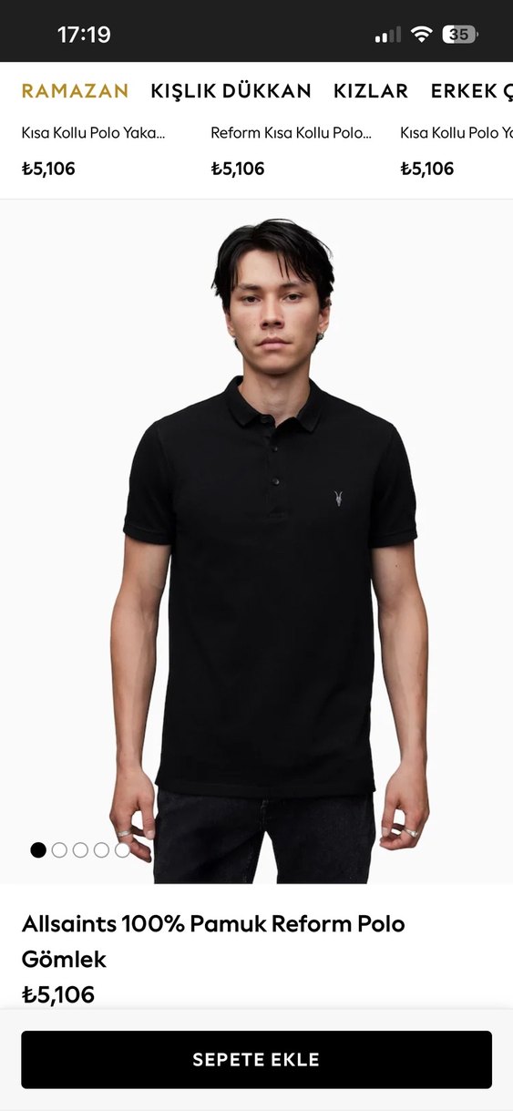 Al saints T shirt Polo yaka - Görsel 4