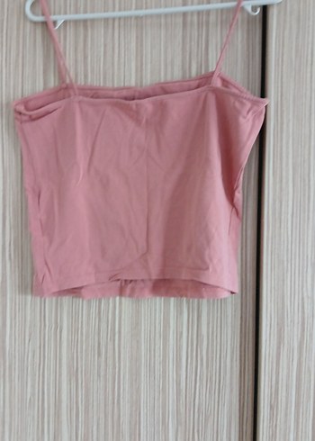 Pembe Keten Askılı Kadın Atlet - Görsel 2