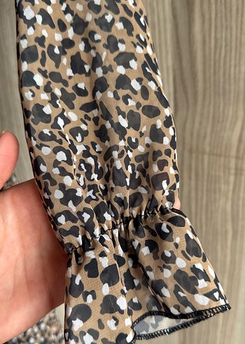 Uzun Kollu Bohem Yılan Desenli Kadın Elbise - Görsel 5