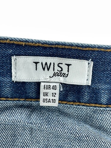 40 Beden mavi Renk Twist Mini Etek %70 İndirimli.