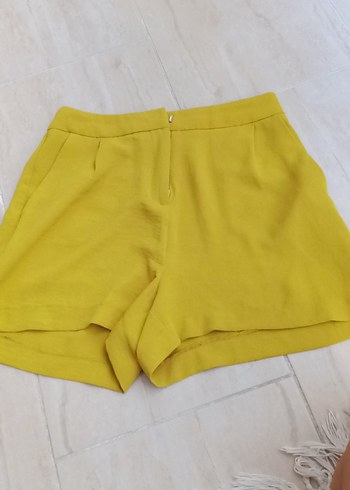 Koton Sarı Kemerli Mini Kadın Tulum
