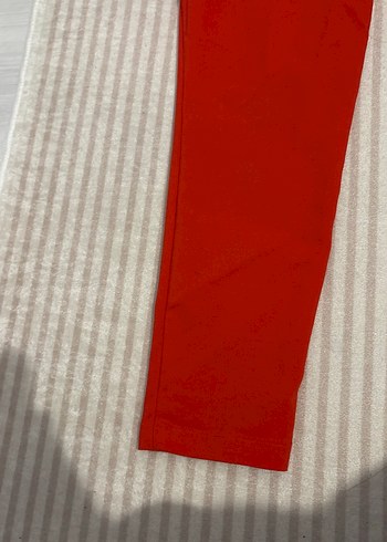 Kırmızı Fermuarlı Kadın Kumaş Pantolon - Görsel 5